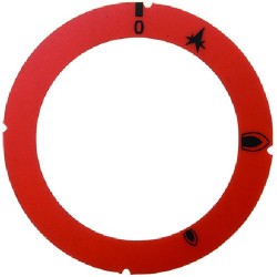 DISCO AUTOADESIVO ROSSO SIMBOLO PILOTA  Cod. 3241952