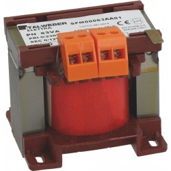 TRASFORMATORE 0-230V/0-12V 63VA  Cod. 3739034