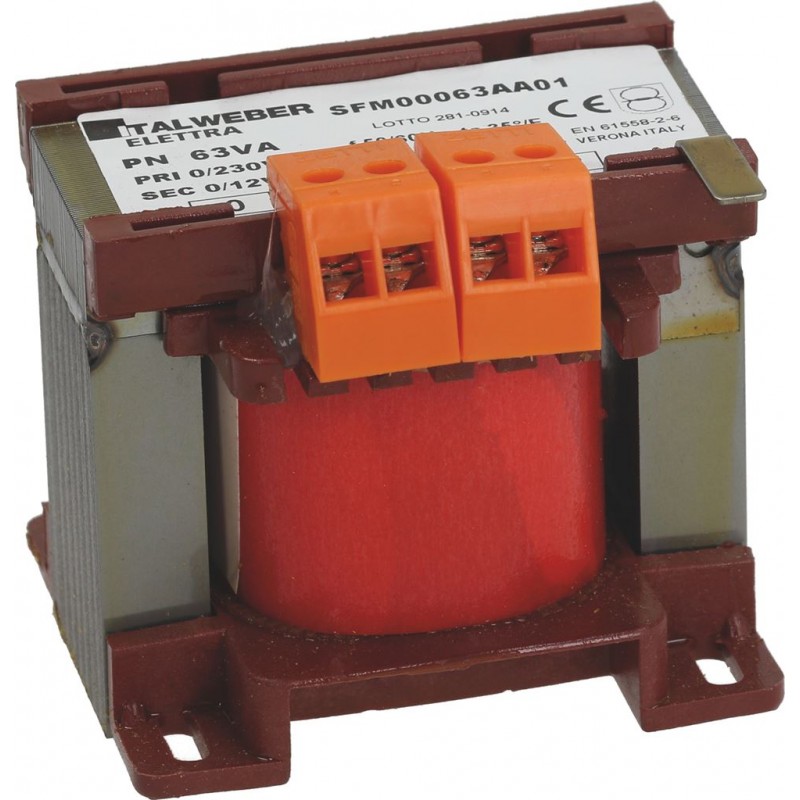 TRASFORMATORE 0-230V/0-12V 63VA  Cod. 3739034