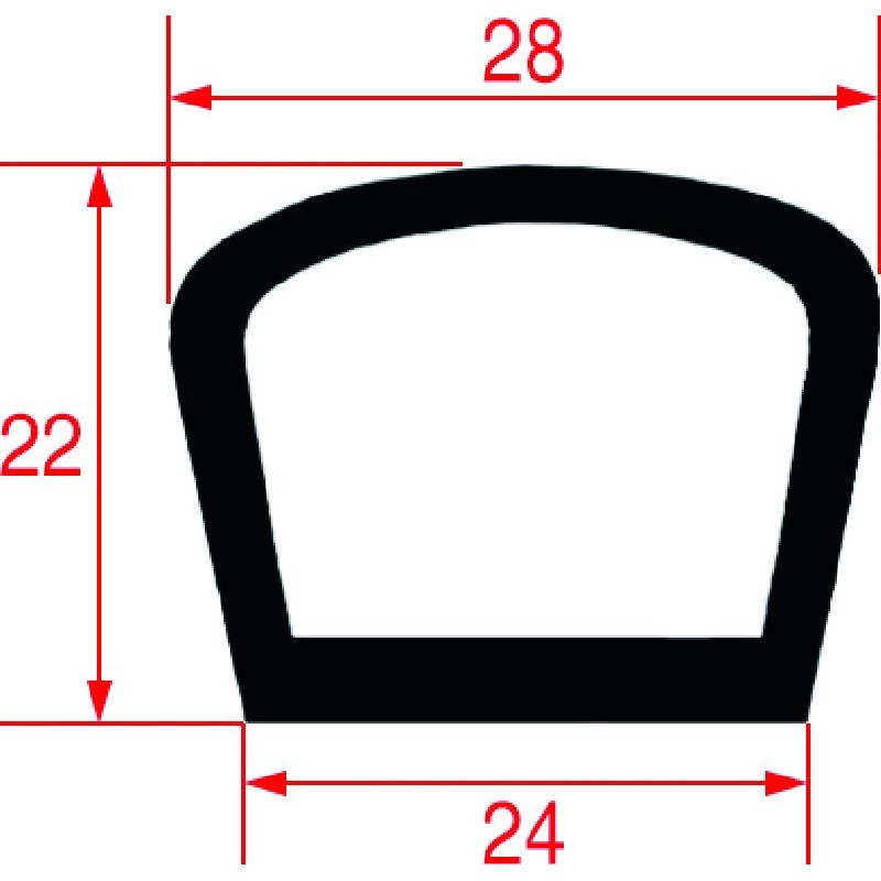 GUARNIZIONE PORTA FORNO 645x510 mm  Cod. 3786301