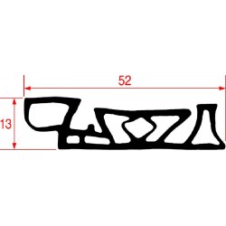 GUARNIZIONE CARRELLO FORNO 775 mm  Cod. 3786503