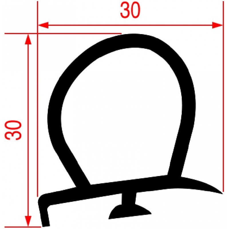 GUARNIZIONE PORTA CELLA BARRA 2300mm  Cod. 3986002
