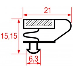 GUARNIZIONE AD INCASTRO 612x295 mm  Cod. 5028793