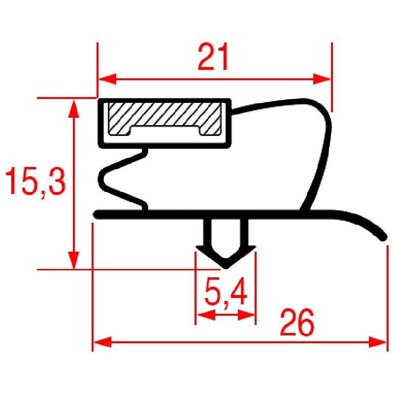 GUARNIZIONE AD INCASTRO 390x370 mm  Cod. 5033005