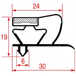 GUARNIZIONE AD INCASTRO 2050x1030 mm  Cod. 7105207