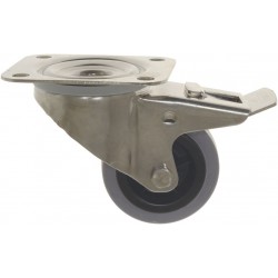 RUOTA GIREVOLE A PIASTRA CON FRENO    CODICE: 3738012