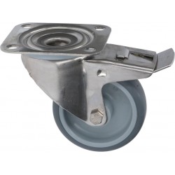 RUOTA GIREVOLE A PIASTRA CON FRENO    CODICE: 3738013