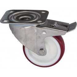 RUOTA GIREVOLE A PIASTRA CON FRENO    CODICE: 3738015