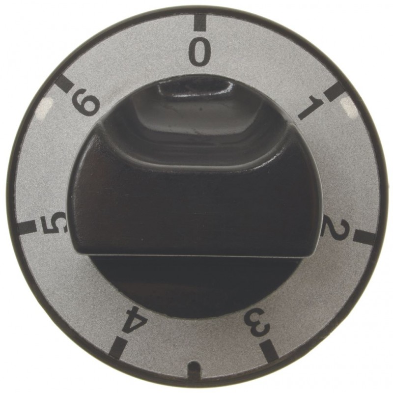 MANOPOLA NERA ø 65 mm 0-1-2-3-4-5-6    CODICE: 5002601