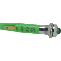 LAMPADA SPIA LED VERDE 230V...