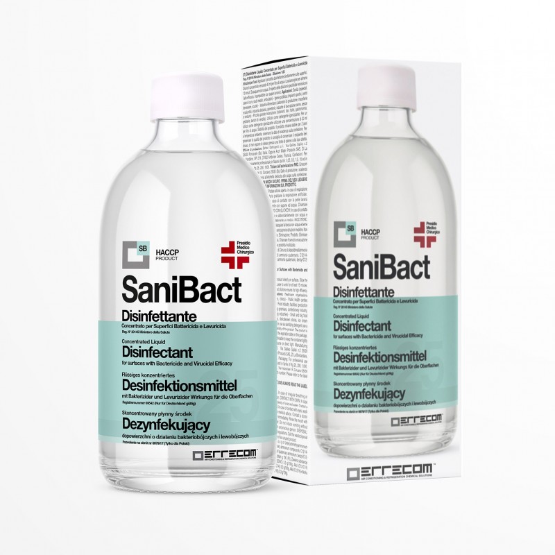DISINFETTANTE BATTERICIDA LEVURICIDA LIQUIDO CONCENTRATO PER SUPERFICI SANIBACT