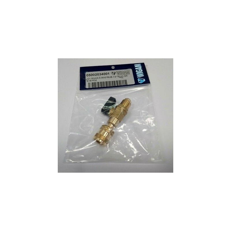 RUBINETTO 1/2'' 16 AC. SX-5/16'' R32 WIGAM SERIE 121RG ORIG. 05002034001