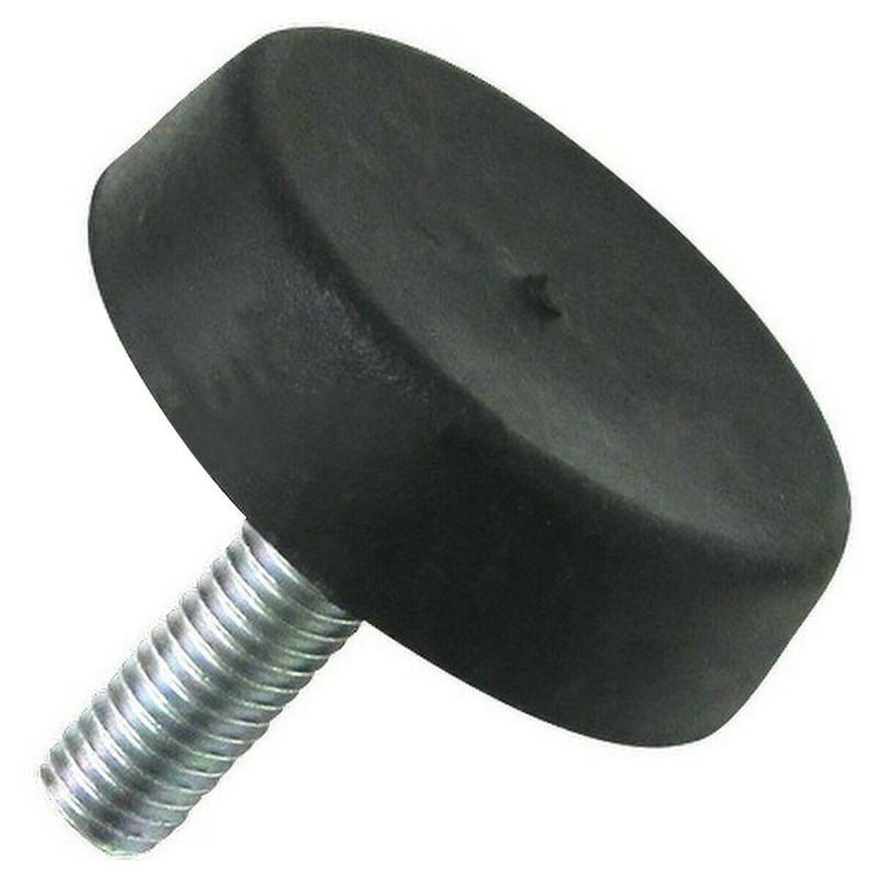 SPARES2GO Piedino Regolabile Per Lavatrice, Filettatura 10 Mm, Base In Gomma 32 Mm, Antivibrazione, Confezione Da 1