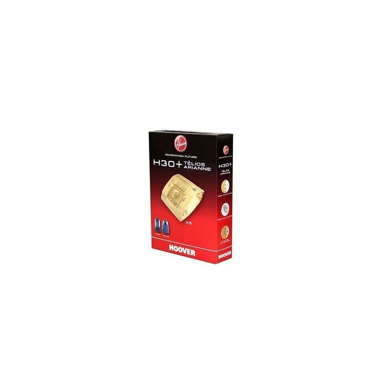HOOVER Sacchi Aspirapolvere H30+ Originali 5 Pezzi - PureHepa Per Telios, Arianne, Octopus, Discovery - Modelli TRT5805001