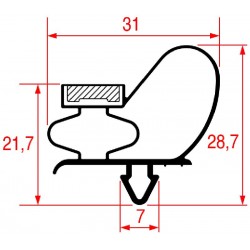 GUARNIZIONE AD INCASTRO 1515X450 MM