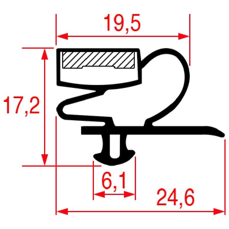 GUARNIZIONE AD INCASTRO 1875X999 MM