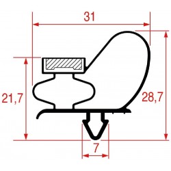 GUARNIZIONE AD INCASTRO 1018 - 2200 MM    CODICE: 3186777