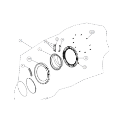 OBLO' COMPLETO PORTA LAVATRICE BEKO ORIGINALE C00895197 2498900500