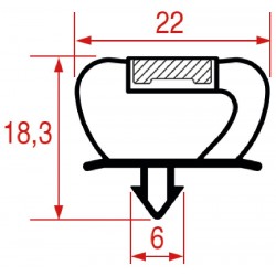 GUARNIZIONE AD INCASTRO 1010 - 2000 MM    CODICE: 3186877