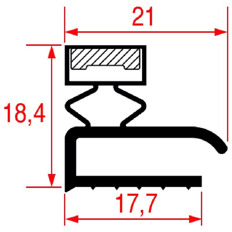 GUARNIZIONE MEZZO BORDO 1530X620 MM    CODICE: 3186886
